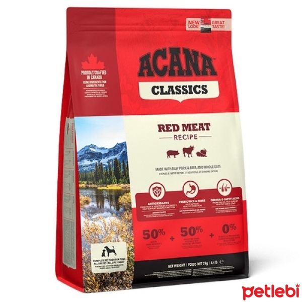 Acana Classics Red Meat Kuzulu ve Sığır Etli Düşük Tahıllı Köpek Maması 2kg