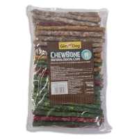 GimDog Köpekler İçin Renkli Çiğneme Kemiği 12,5cm (100'lü Paket)
