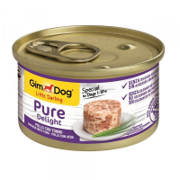 GimDog Pure Delight Jöle İçinde Parça Tavuklu ve Ton Balıklı Yetişkin Köpek Konservesi 85gr