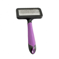 Karlie Plastik Saplı Kedi Fırçası 17,5x10x4cm  (Mor/Siyah) [M]