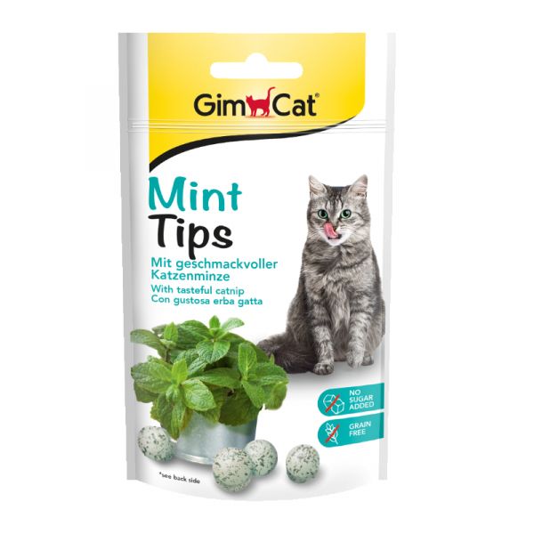 Gimcat Mint Tips Kedi Otlu Sekersiz Kedi Odulu 40gr Satin Al Petlebi