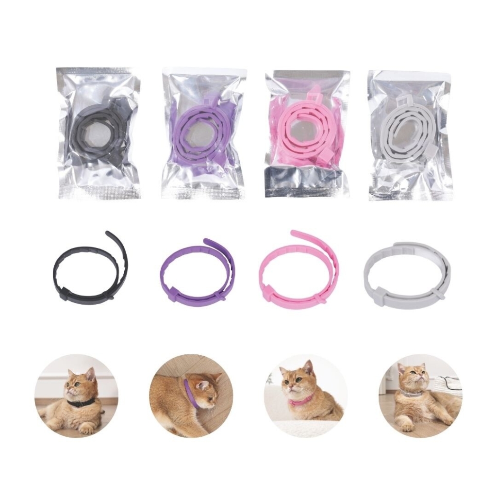 M-Pets Keep Calm Feromon Kedi Boyun Tasması (4'lü) (Karışık Renkli)