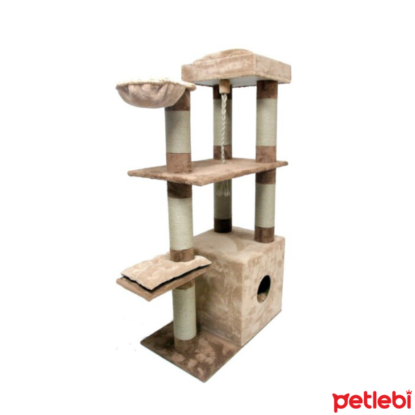 natura sultan palace kedi tirmalama evi 100x196x60cm acik kahve satin al petlebi