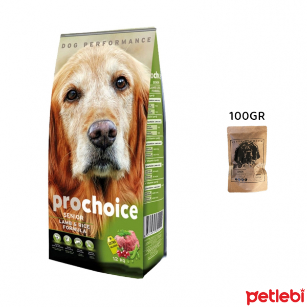 Prochoice Senior Kuzulu Ve Pirincli Yasli Tester Kopek Mamasi 100gr Satin Al Petlebi