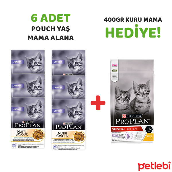 Pro Plan Junior Pouch Tavuklu Yavru Kedi Konserve Maması 85gr (6 AL