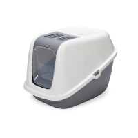 Beeztees Koku Filtreli Kapalı Kedi Tuvaleti 75,5x56x55,5cm (Gri)