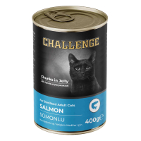 Challenge Jöle İçinde Somonlu Kısırlaştırılmış Kedi Konservesi 400gr