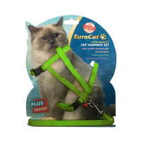 EuroCat Yetişkin Kedi Göğüs Tasması 40cm-30cm/10mm (Yeşil)