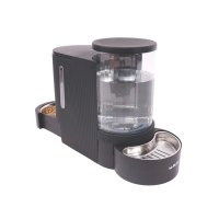 M-Pets Duplo Kedi ve Köpekler için Hazneli Mama ve Su Kabı 6000ml (Siyah)