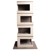 M-Pets Cat Elite Brigitte Tırmalama Tahtalı Kedi Evi 60x60x116cm