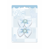 M-Pets Glam Fiyonklu Kedi ve Köpekler için Toka (Mavi)