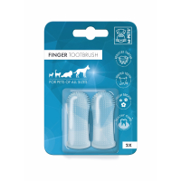 M-Pets Finger Kedi ve Köpekler için Silikon Parmak Diş Fırçası (2'li)