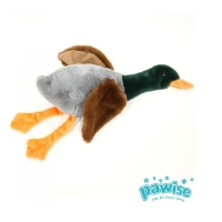 Pawise Ördek Sesli Hışırtılı Peluş Ördek Köpek Oyuncağı 40cm (Gri)