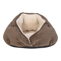 Pet Comfort Paris Peluş Kedi ve Köpek Yatağı 50cm (Kahverengi)