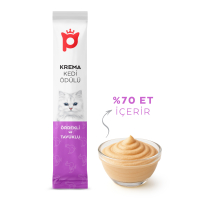 Petlebi Ördekli ve Tavuklu Krema Kedi Ödül Maması 14gr